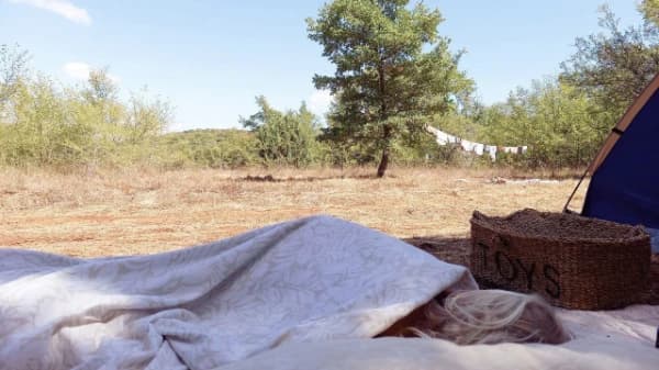 Sleeping children in the nature